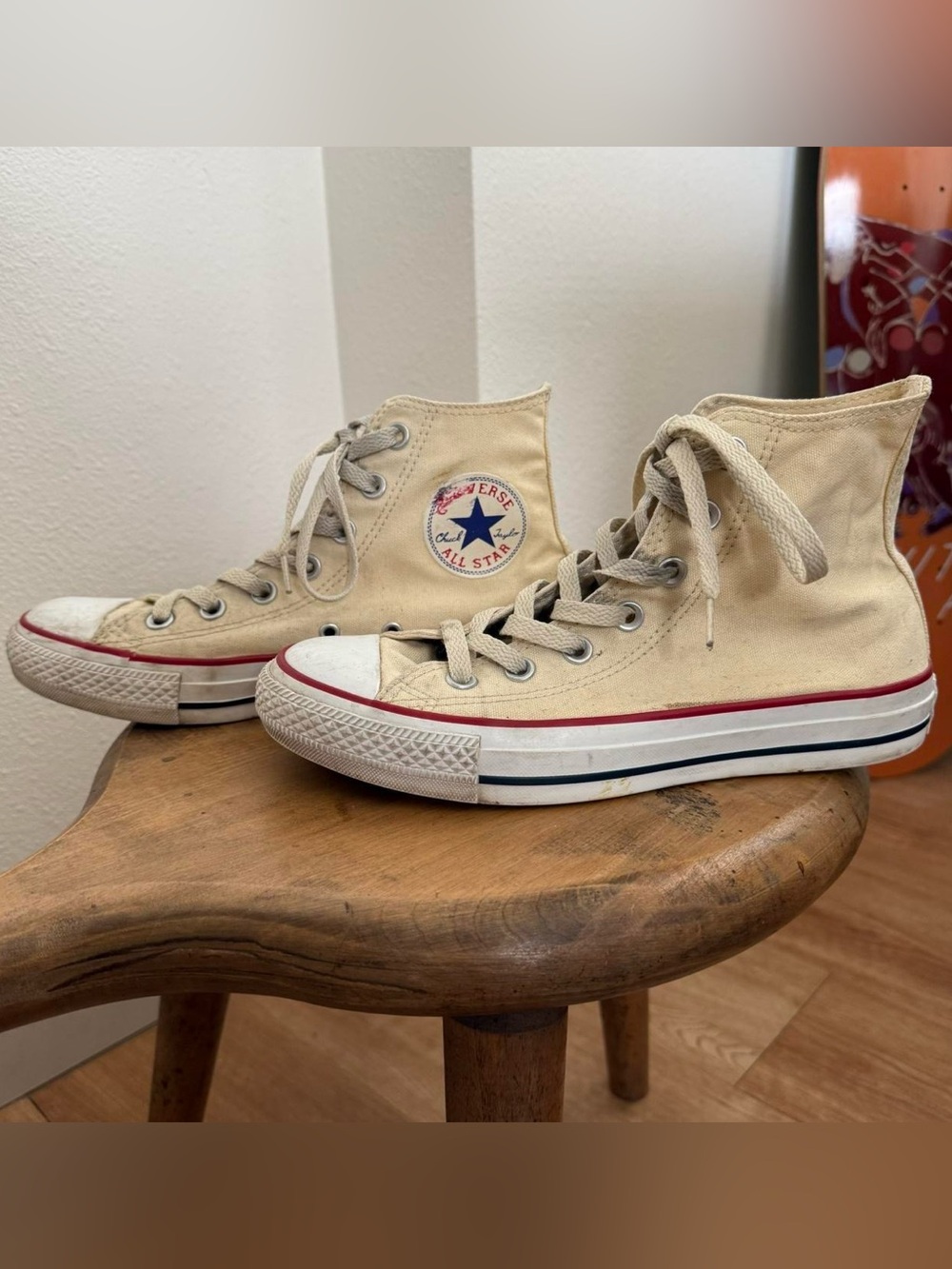 Converse Natural Ivory Chuck Taylor All-Stars Hi Top Sneakers Chucks ~ 7 W / 5 M - Picture 4 of 8